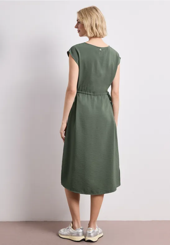 Midi-jurk met boothals