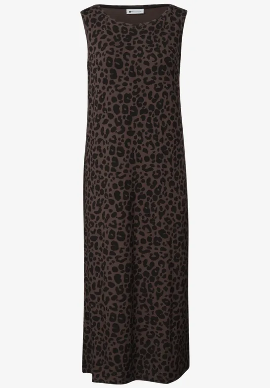 Jersey midi-jurk met leoprint - Afbeelding 2