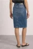 Midirok met High Waist-taille en knoopdetails