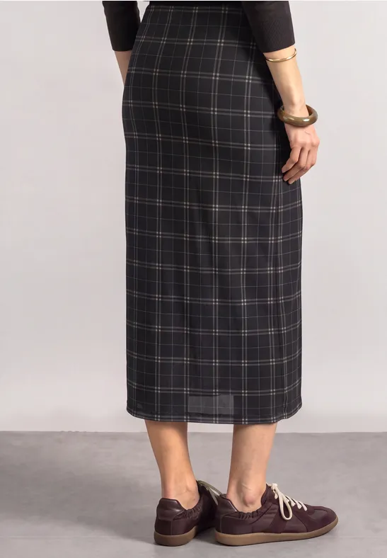 Midirok van mesh met plooien