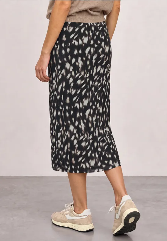 Midirok van mesh met plooien