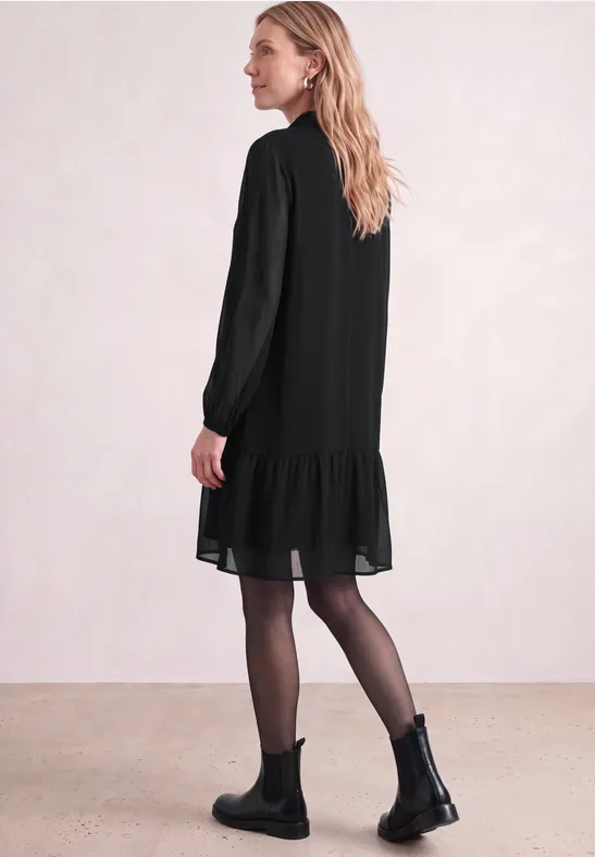 Knie-lange jurk met strikdetail
