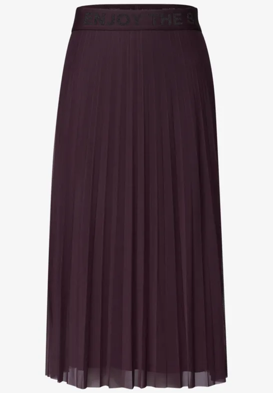 Midi-rok van mesh in effen kleur - Afbeelding 2