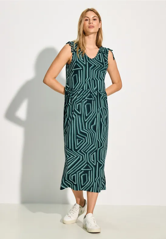 Jersey jurk met print